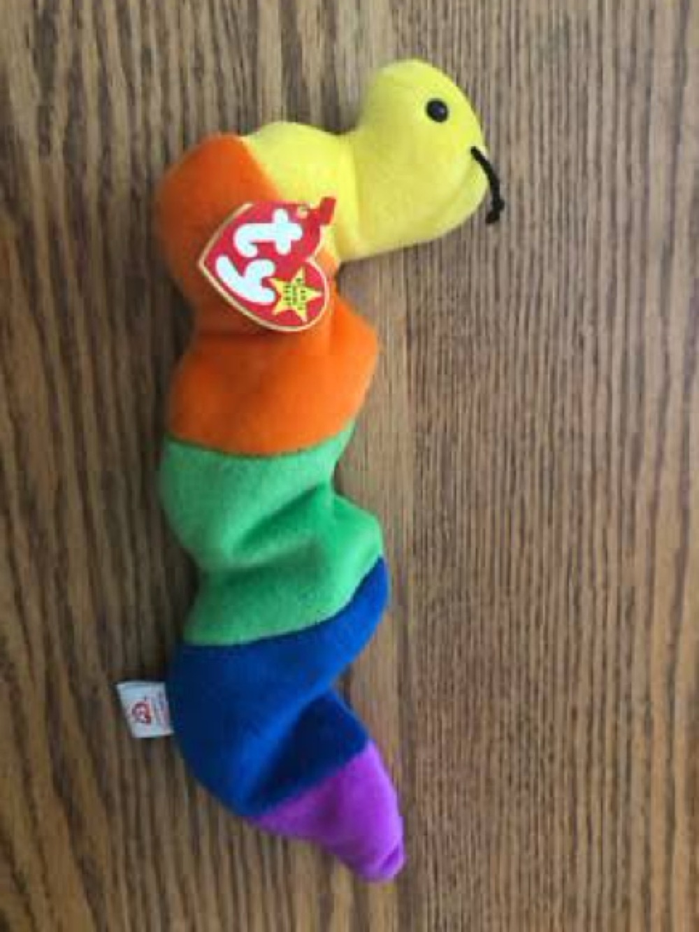 Teenie Beanie Babies Inch the Inchworm McDonalds 1998 New in Bag Vintage Toy